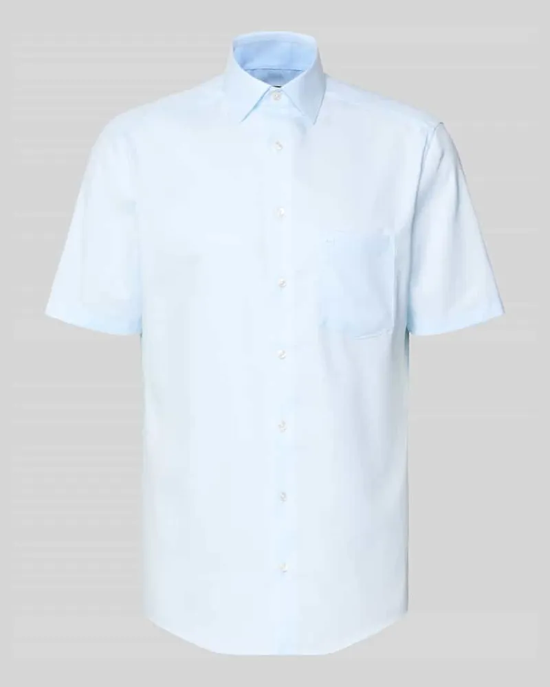 Olymp Regular Fit Business-Hemd mit Kentkragen Hellblau