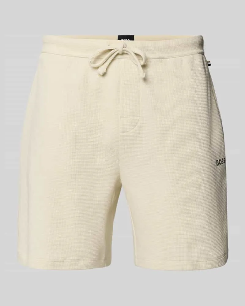 HUGO BOSS Regular Fit Sweatshorts aus Baumwoll-Mix 
