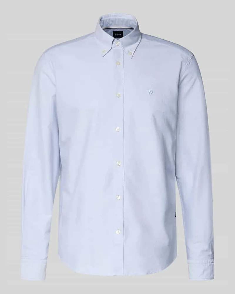 HUGO BOSS Regular Fit Freizeithemd aus reiner Baumwolle Modell 'LIAM Hellblau