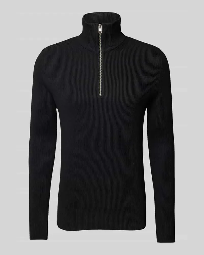 Jack & Jones Strickpullover mit Troyer-Kragen Modell 'PERFECT 