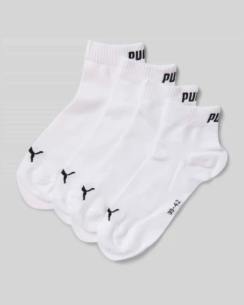 Puma Socken mit Label-Details im 4er-Pack Weiss