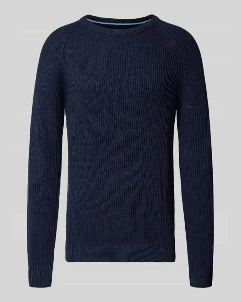 Jack & Jones Strickpullover mit Rundhalsausschnitt Modell 'PANNEL Marine