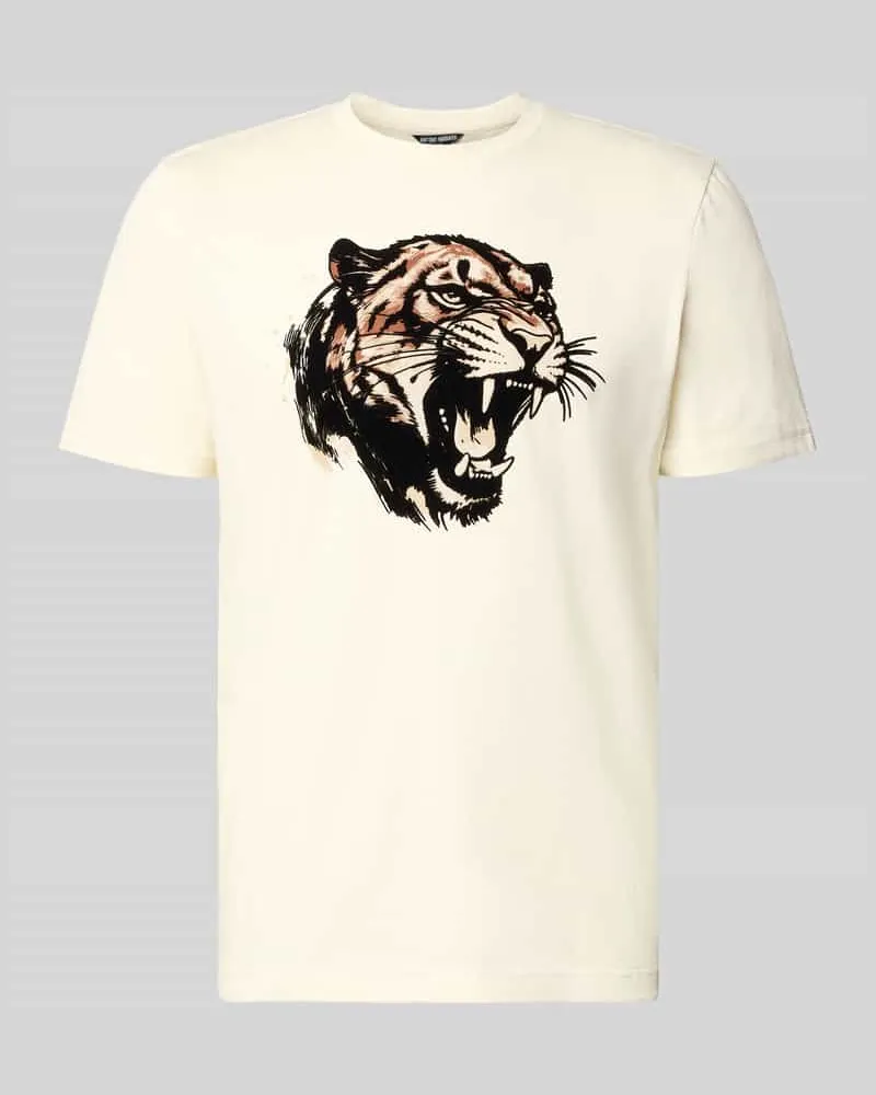 Antony Morato Regular Fit T-Shirt mit Motiv-Print Offwhite