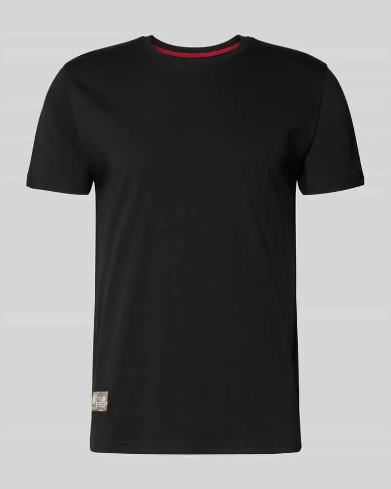 Alpha Industries T-Shirt mit Label-Patch Modell 'Camo Black