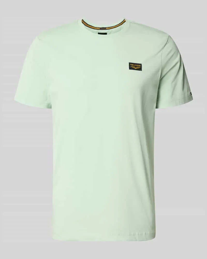 PME Legend T-Shirt mit Label-Stitching und Rundhalsausschnitt Hellgruen