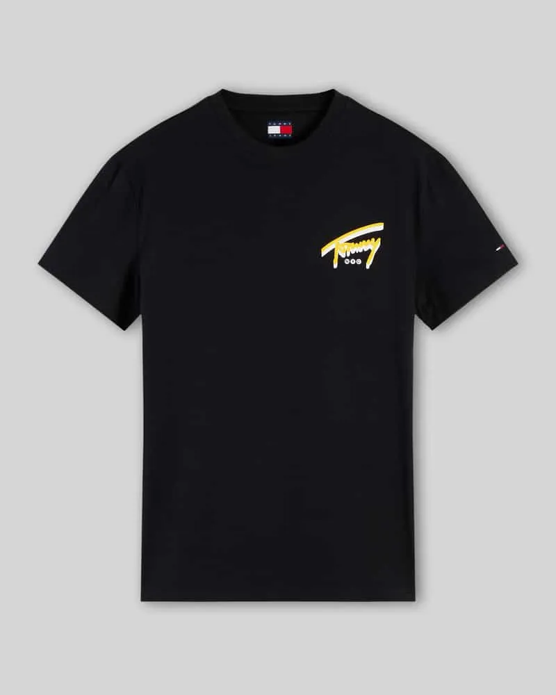 Tommy Hilfiger Regular Fit T-Shirt aus reiner Baumwolle Black