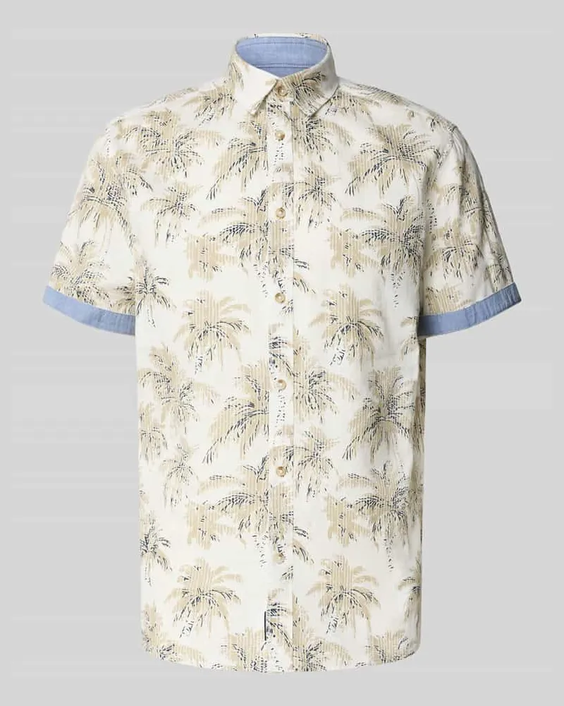 Tom Tailor Regular Fit Freizeithemd aus reiner Baumwolle Offwhite