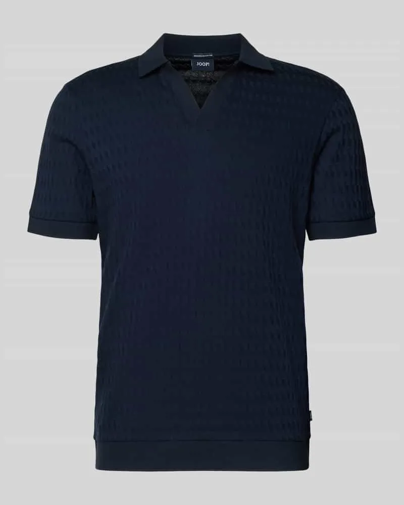 JOOP! Poloshirt mit gerippten Abschlüssen Modell 'Cleison Marine