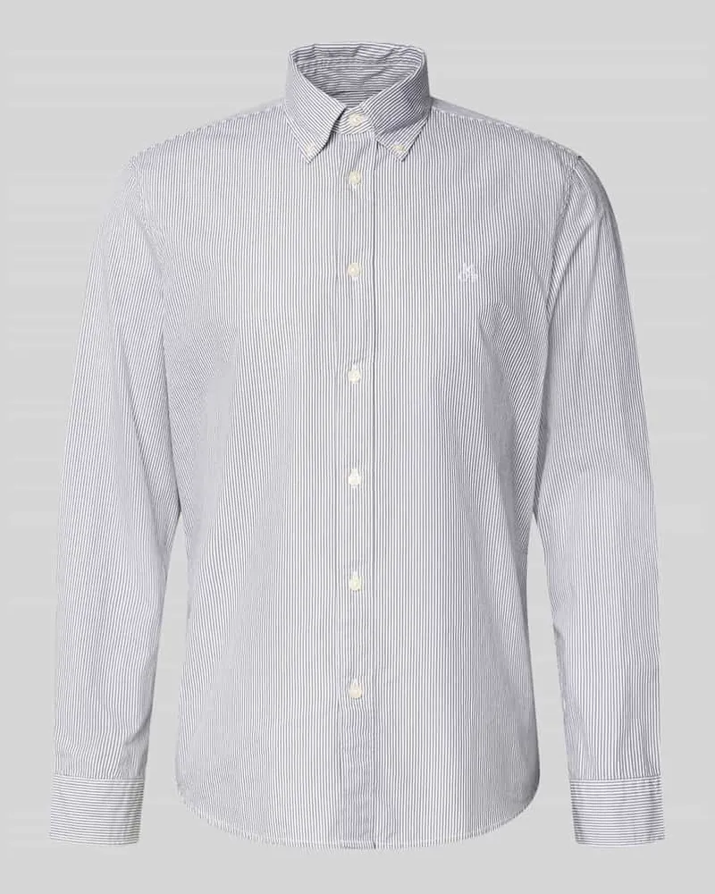 Marc O'Polo Regular Fit Freizeithemd aus reiner Baumwolle Gruen