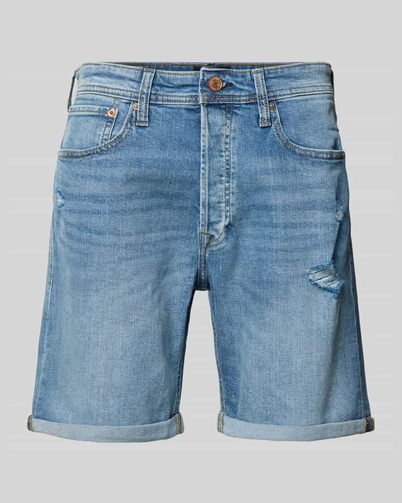 Jack & Jones Regular Fit Jeansshorts im 5-Pocket-Design Modell 'RICK 