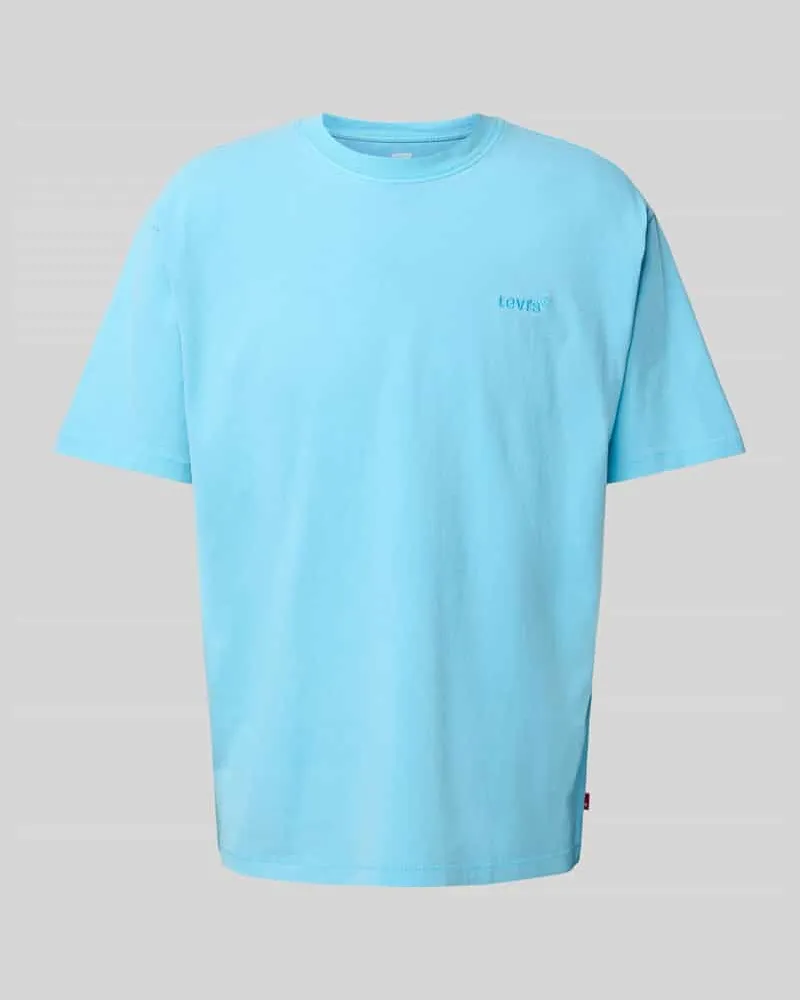 Levi's T-Shirt mit Label-Stitching Hellblau