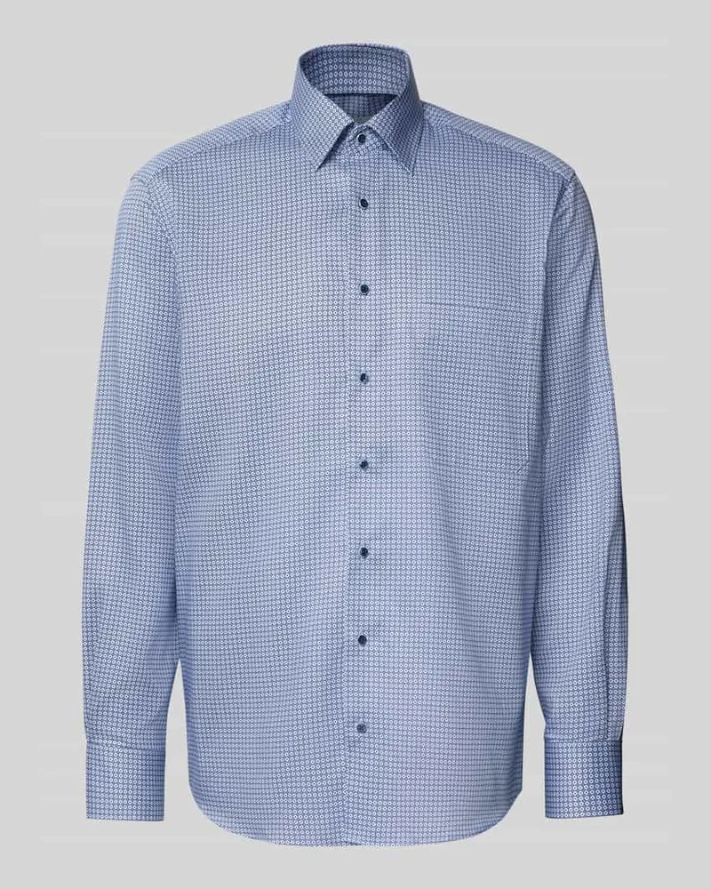 Eterna Comfort Fit Business-Hemd mit Kentkragen Bleu