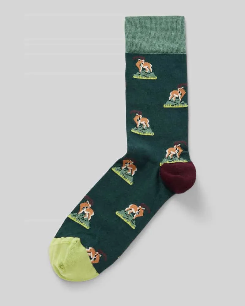 DillySocks Socken mit Motiv-Stitching Modell 'Capricorn Climb Marine