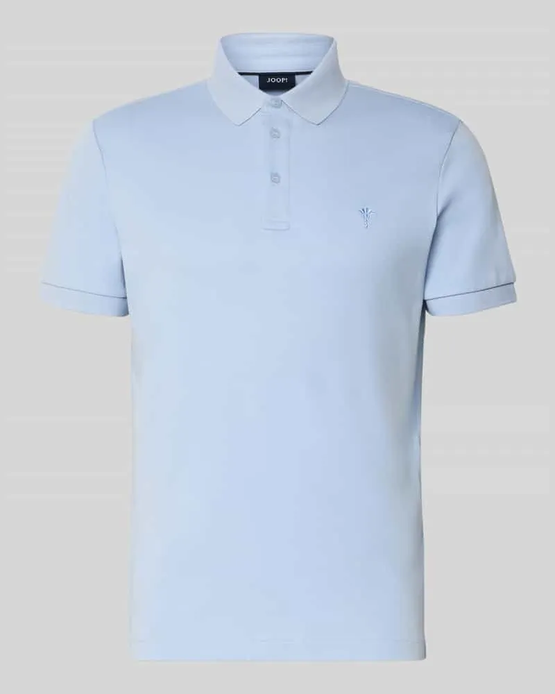 JOOP! Modern Fit Poloshirt mit Logo-Stitching Modell 'Primo Hellblau