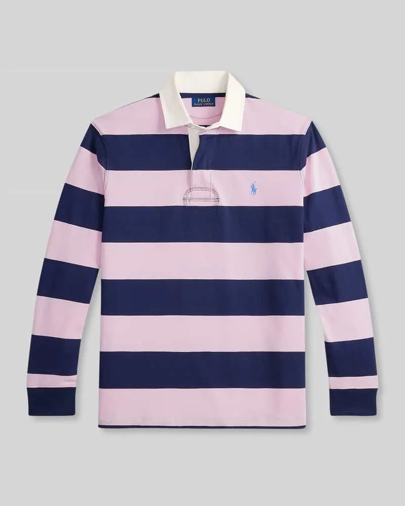 Ralph Lauren Regular Fit Sweatshirt aus reiner Baumwolle Modell 'LS RUGBY M3 Rosa