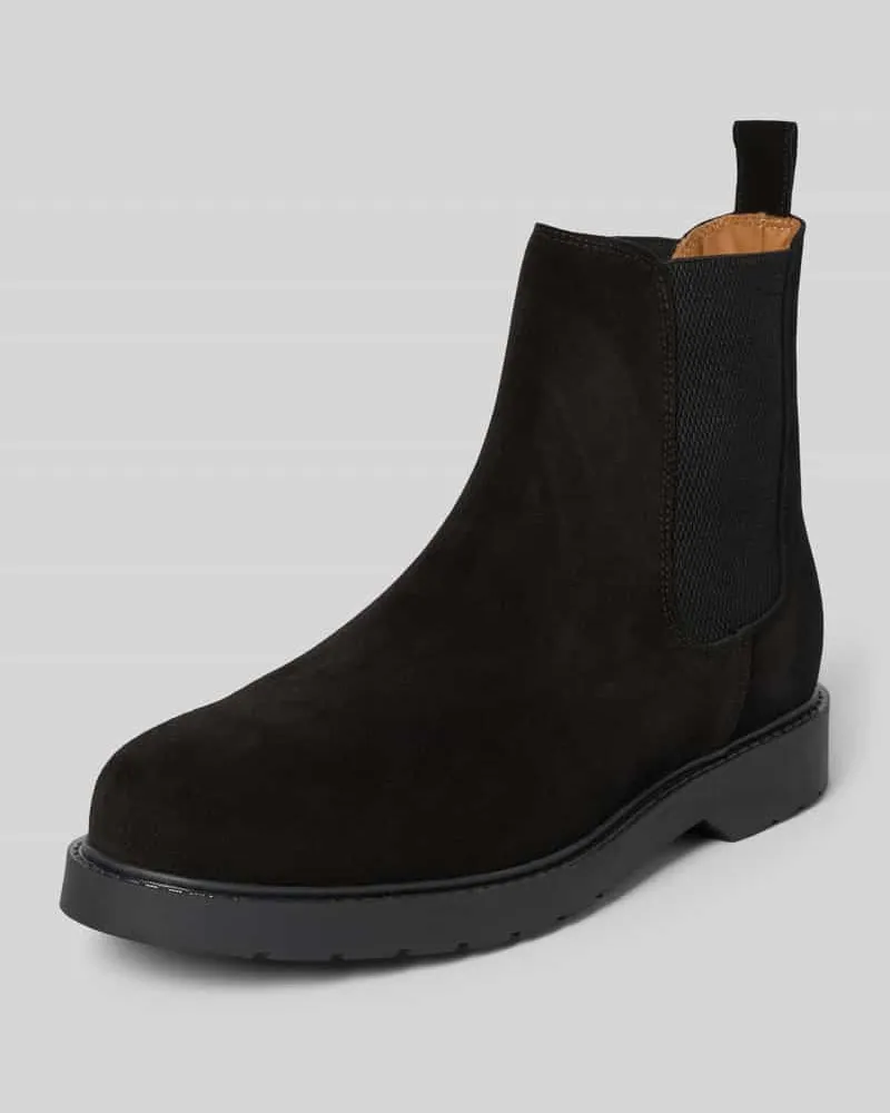 Selected Homme Chelsea Boots aus Veloursleder Modell 'TIM SUEDE Black
