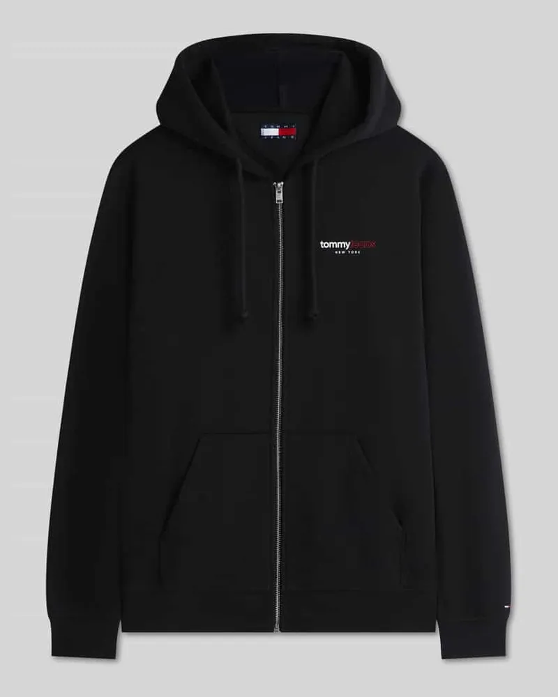 Tommy Hilfiger Relaxed Fit Sweatjacke aus Baumwoll-Mix Black