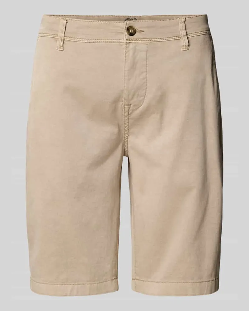 Lerros Regular Fit Bermudas mit Gesäßtaschen Beige