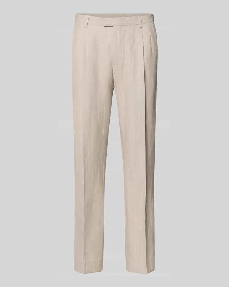 McNeal Anzughose mit Bügelfalten und Eingrifftaschen Beige