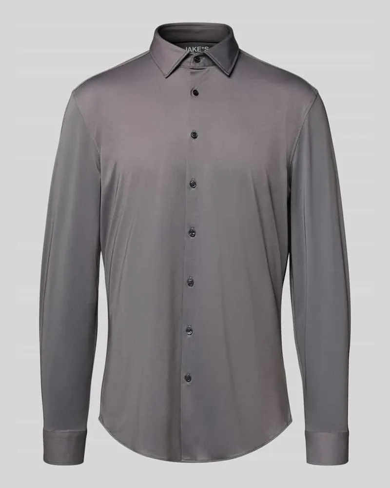 JAKE*S Slim Fit Business-Hemd mit Kentkragen 