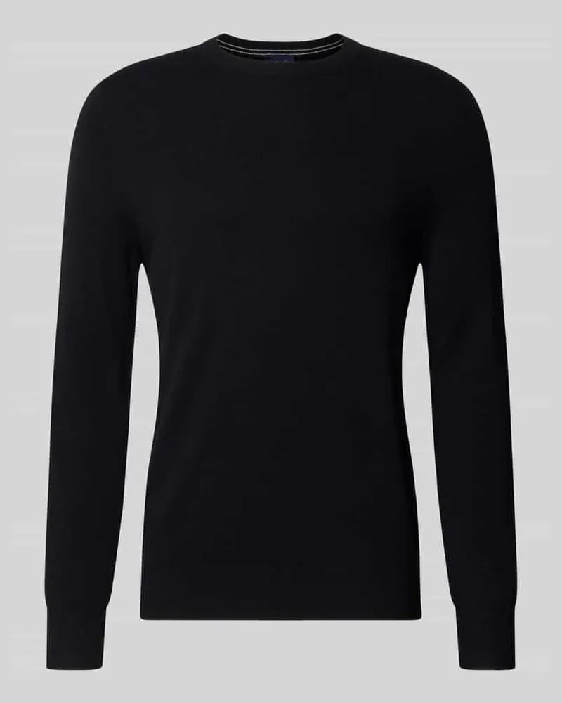 Christian Berg Regular Fit Strickpullover aus Woll-Kaschmir-Mix Black