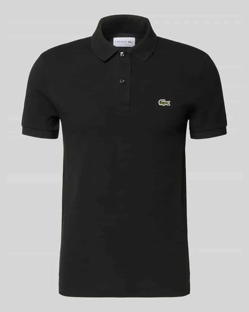 Lacoste Slim Fit Poloshirt aus reiner Baumwolle Black