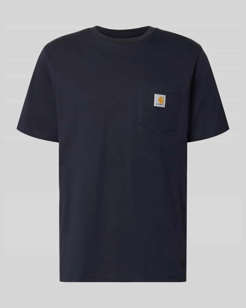 Carhartt WIP Regular Fit T-Shirt mit Logo-Patch Marine