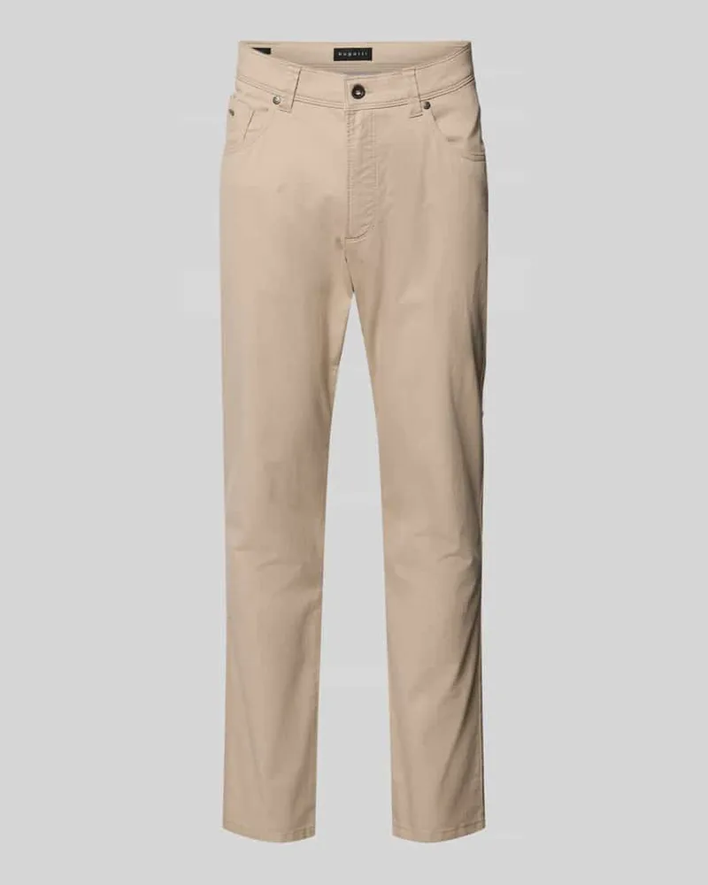Bugatti Regular Fit Hose mit Eingrifftaschen Modell 'CORDOBA Beige