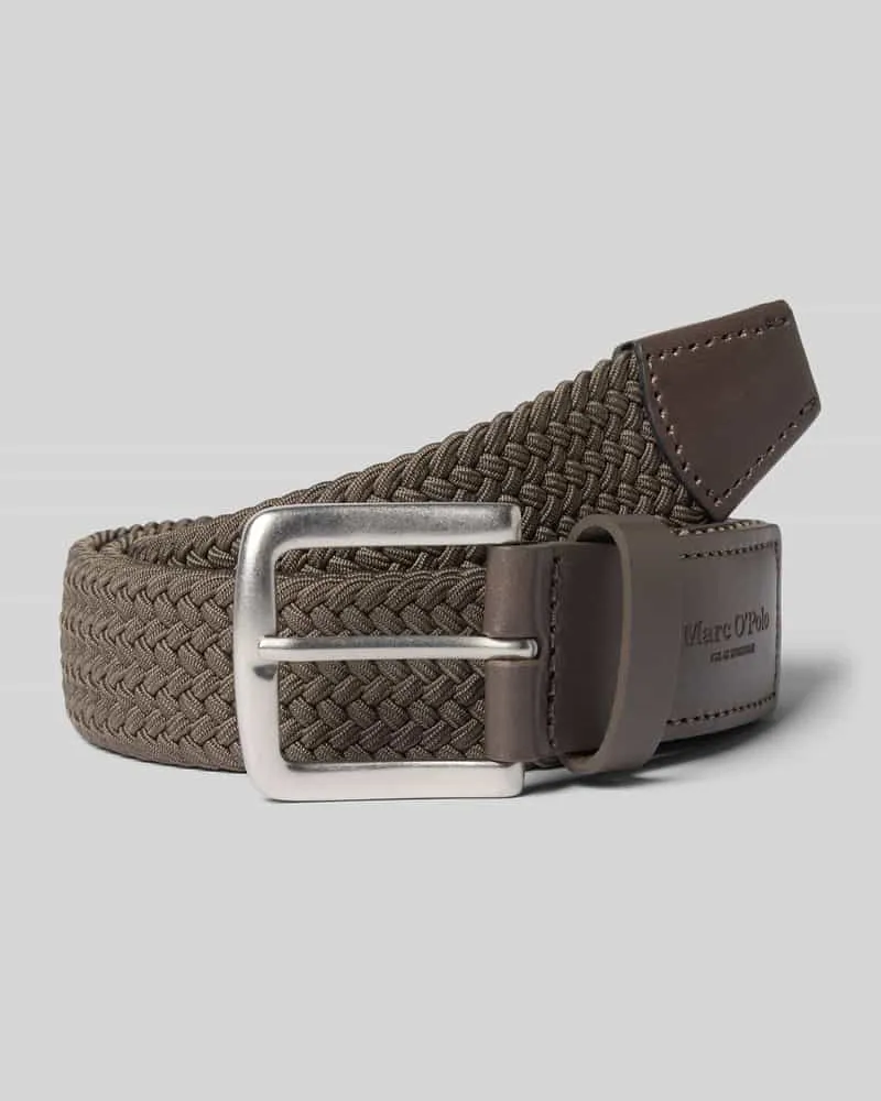 Marc O'Polo Gürtel in Flechtoptik mit Dornschließe Modell 'MAX Mittelgrau