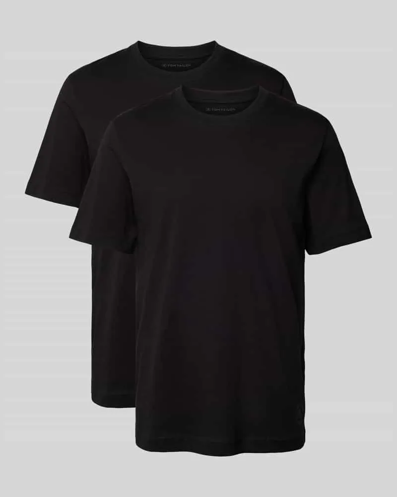 Tom Tailor T-Shirt im unifarbenen Design im 2er-Pack 