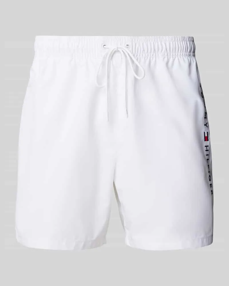 Tommy Hilfiger Regular Fit Badeshorts mit Label Stitching 