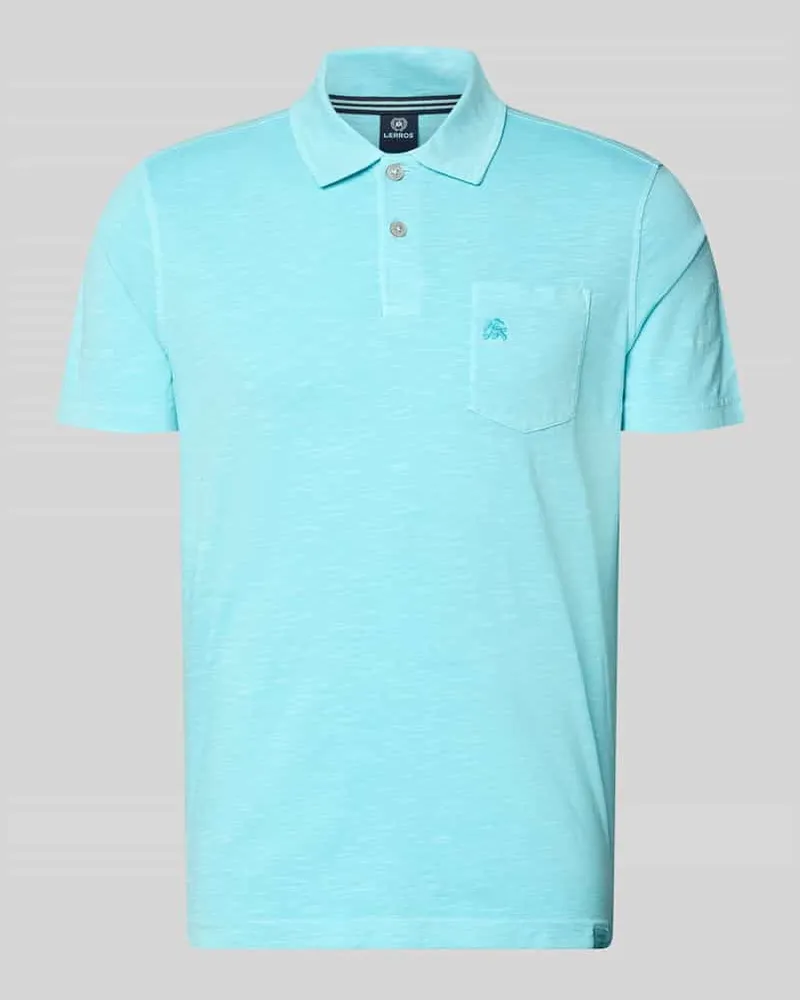 Lerros Regular Fit Poloshirt mit Brusttasche Tuerkis