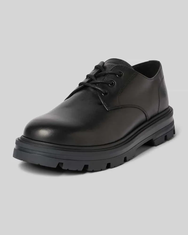 Guess Schnürschuh aus Leder Modell 'GARNI Black