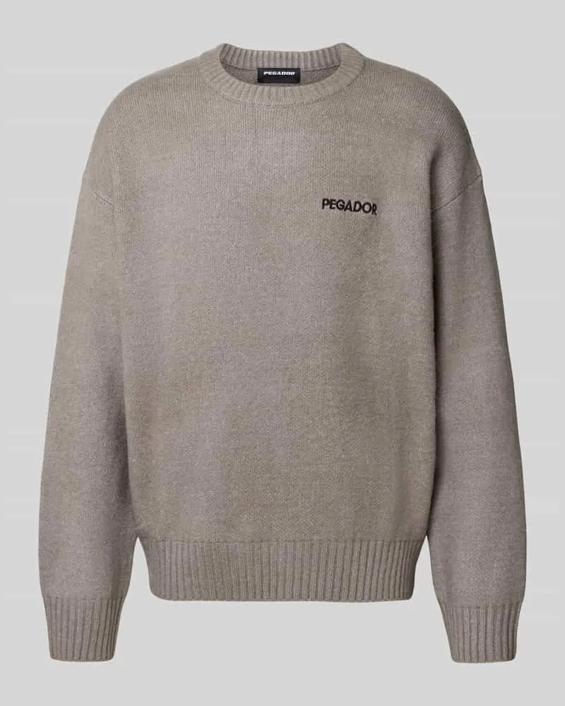 PEGADOR Oversized Strickpullover Modell 'Luka Mittelgrau
