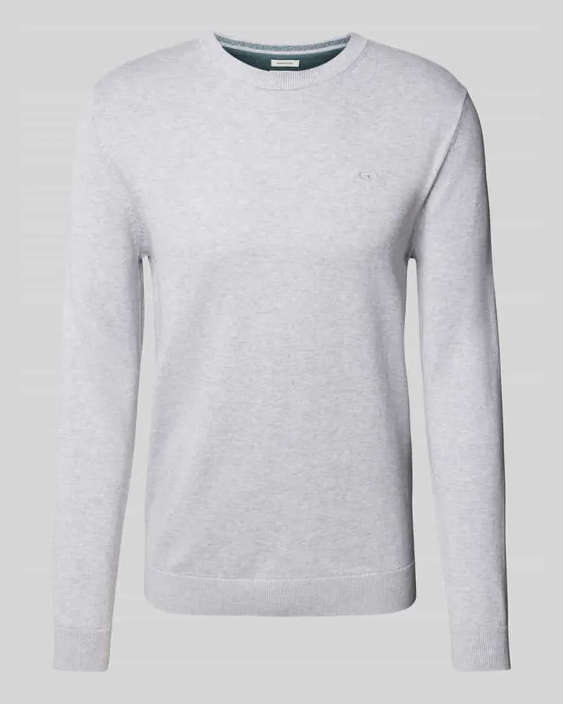 Tom Tailor Pullover mit Rundhalsausschnitt aus reiner Baumwolle 