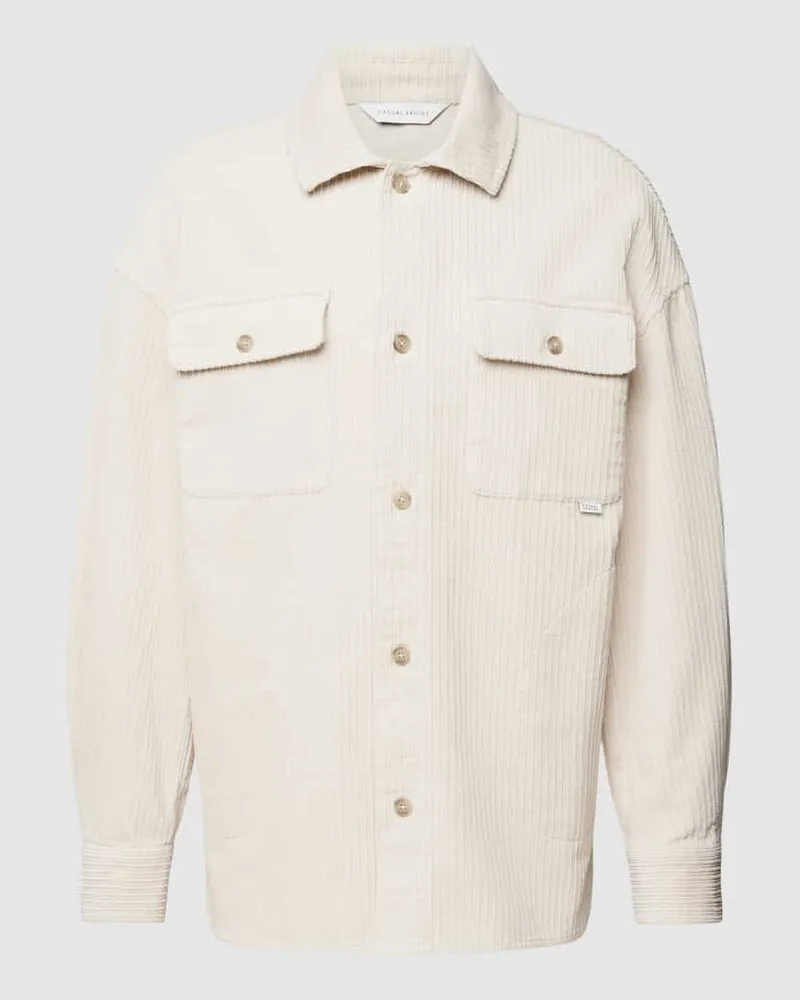 Casual Friday Hemdjacke in Cord-Optik 