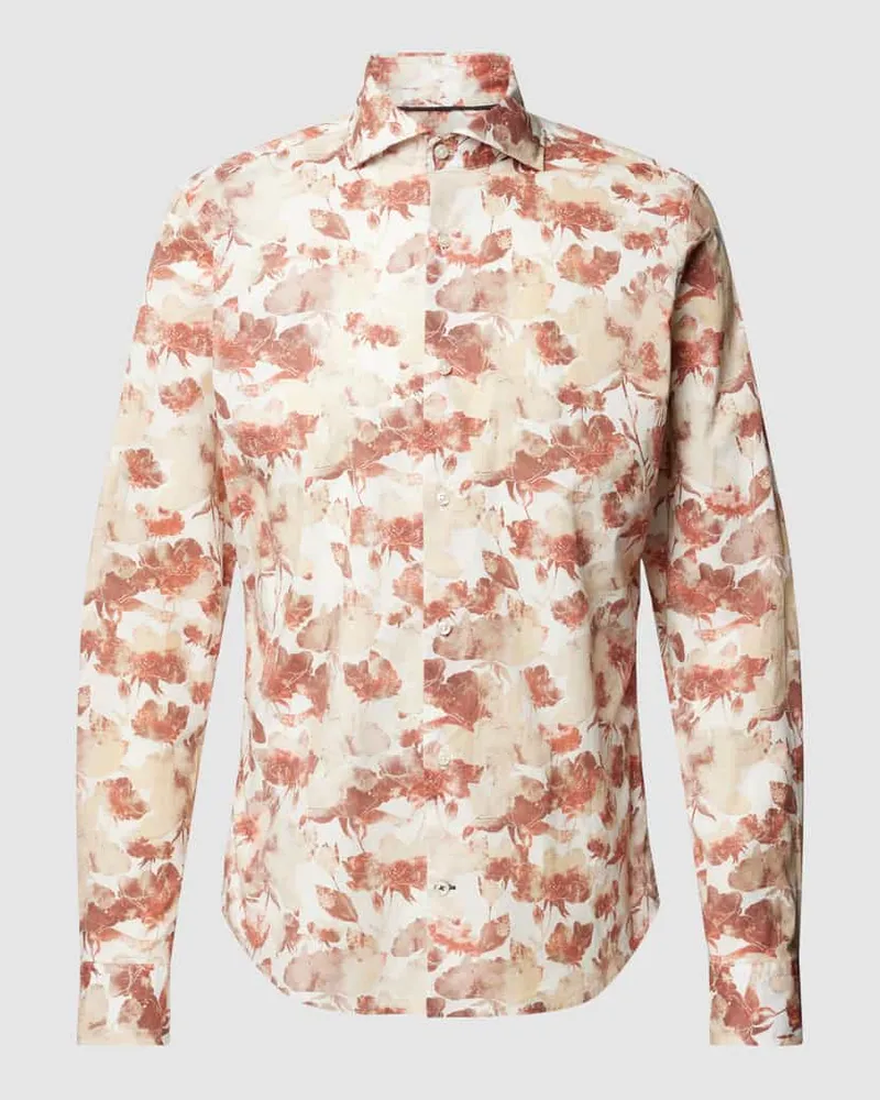 JOOP! Slim Fit Business-Hemd mit Allover-Muster Modell 'Pai 