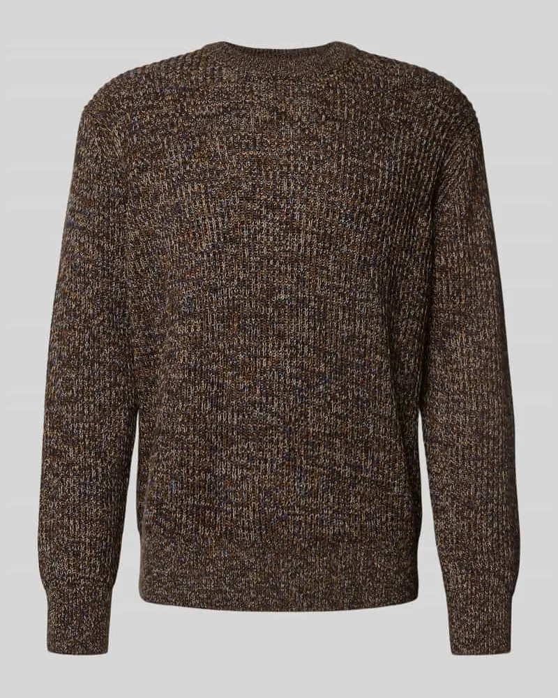 Selected Homme Relaxed Fit Pullover aus reiner Baumwolle Modell 'TILUM Dunkelbraun