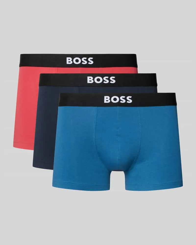 HUGO BOSS Trunks aus Baumwoll-Mix im 3er-Pack Rot