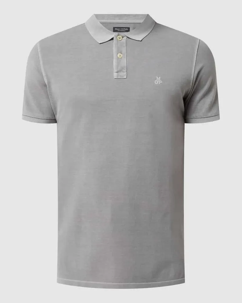Marc O'Polo Poloshirt aus Baumwolle Hellgrau