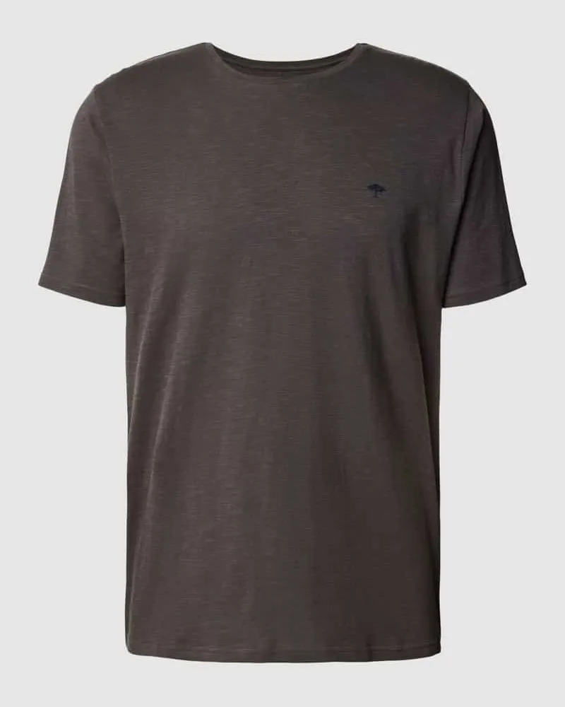 Fynch-Hatton T-Shirt mit Logo-Stitching Anthrazit