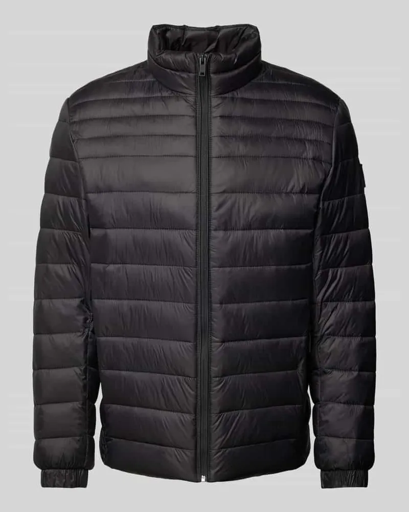 HUGO BOSS Steppjacke mit Stehkragen Modell 'Oden Black