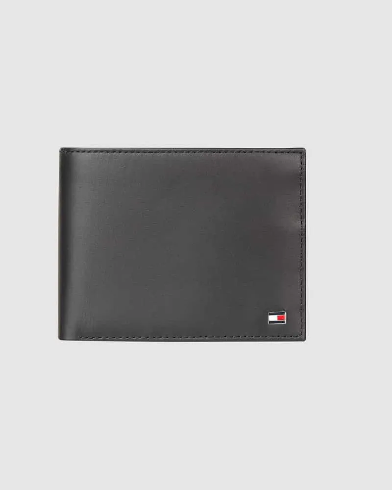 Tommy Hilfiger Geldbörse aus Leder mit Logo-Applikation 