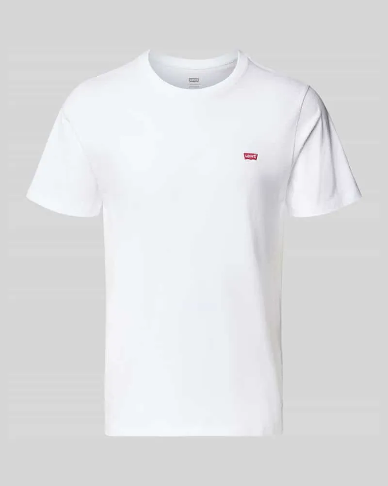 Levi's T-Shirt mit Label-Stitching Weiss
