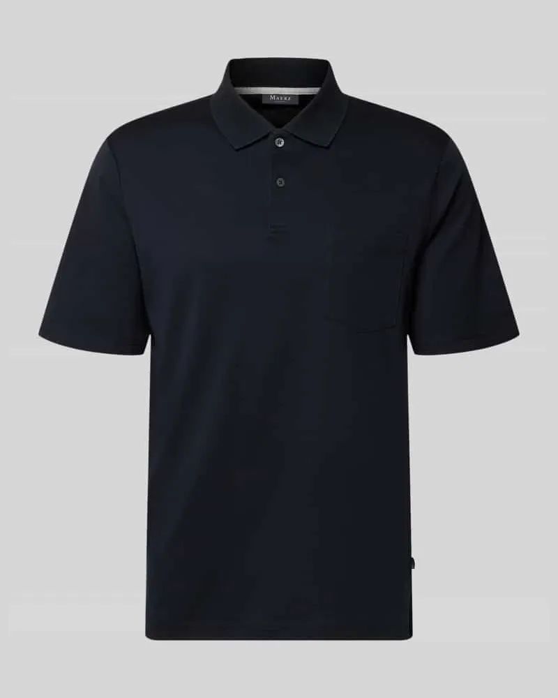 Maerz Regular Fit Poloshirt mit Brusttasche Marine