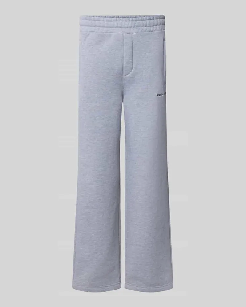 PEGADOR Loose Fit Sweatpants aus Baumwoll-Mix mit Label-Detail Hellgrau