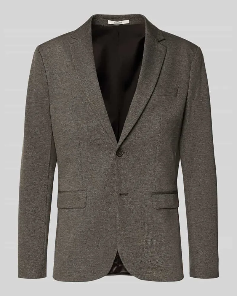 Selected Homme Slim Fit Anzugsakko mit Viskose-Anteil Hellbraun