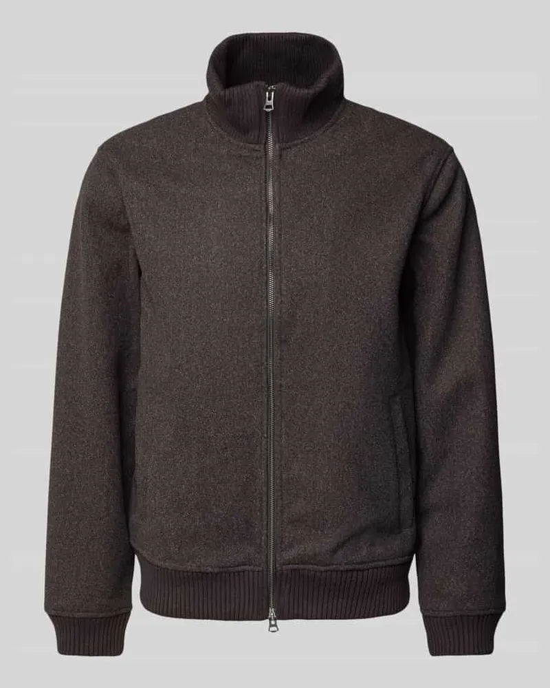 McNeal Sweatjacke mit Stehkragen Schoko