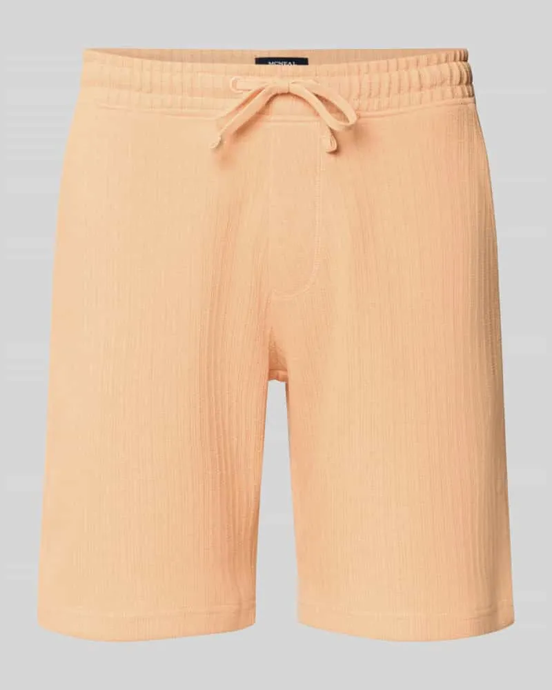 McNeal Regular Fit Shorts mit Tunnelzug Lachs