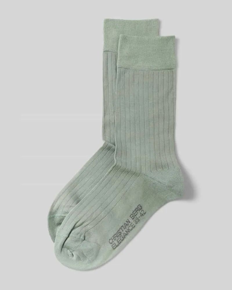 Christian Berg Socken mit Label-Print im 2er-Pack Metallic